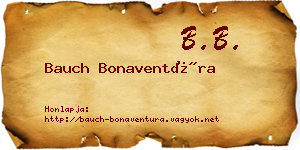 Bauch Bonaventúra névjegykártya